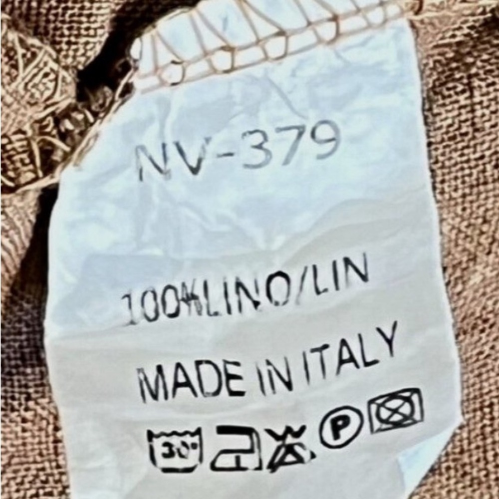 New Meo Meli Brown 100% Linen Pockets Ruched Boho Dress Sz S-
M - Made in Italy - Picture 7 of 7